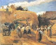 Camille Pissarro Threshing Machine France oil painting artist